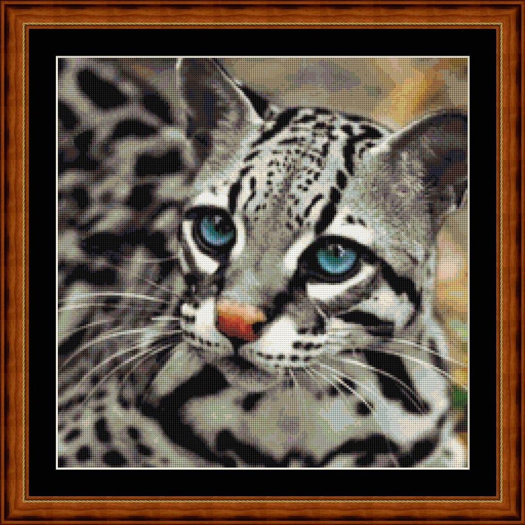 Ocelot Flash Card.pdf OCELOT - Pdf in Larger Font Charts in 14 or 18 Count. Original Artist ...