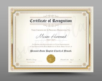 certificate template etsy