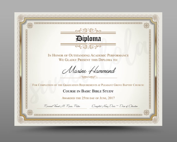 certificate template instant download diploma template editable ms word doc and photoshop file certificate template download word