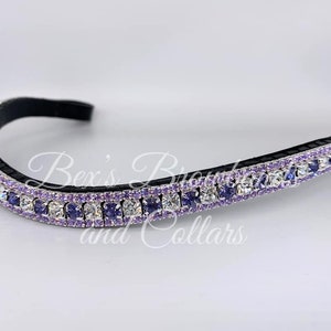 Lilac, Purple and Crystal 1/2″ Preciosa Crystal Browband