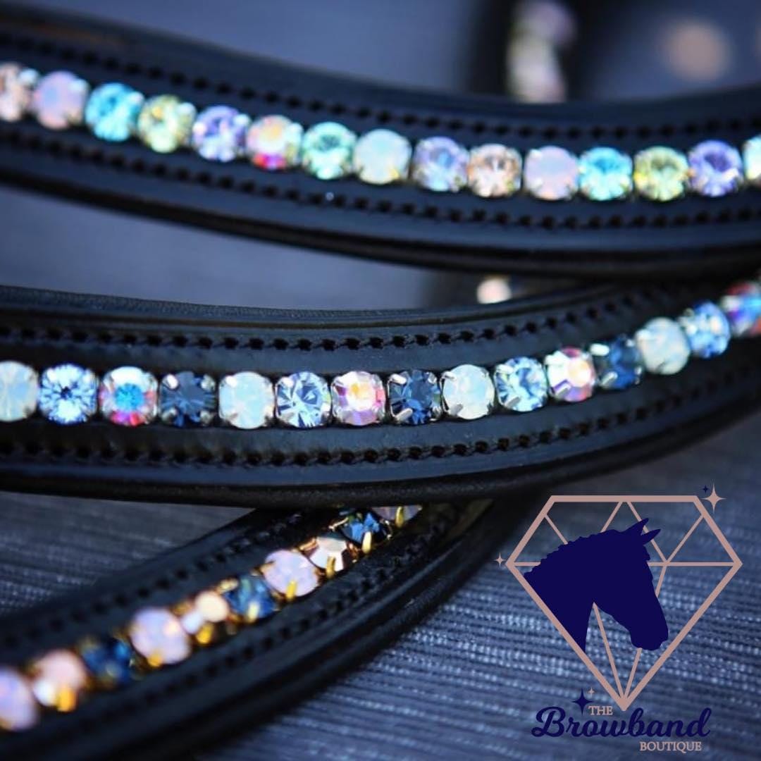 Custom Colour Inset Preciosa Crystal Browband - Etsy