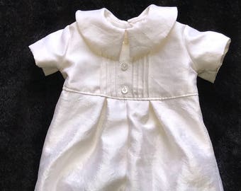 Boy Christening Romper made to order from your wedding dress!