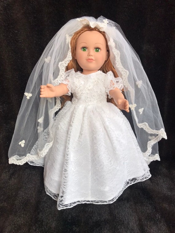 18 In American Girl Doll Wedding Dress Or Communion Dress And Etsy