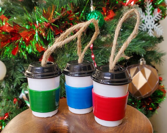 3 Pack Coffee Cup Ornament