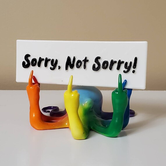 Octopus Middle Finger with Customizable Sign
