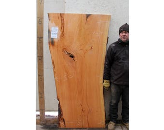 Wood Slab Dining Table Natural Cherry Raw  Live Edge Tabletop  Rustic Counter DIY Custom Furniture Wide Countertop 5468x3
