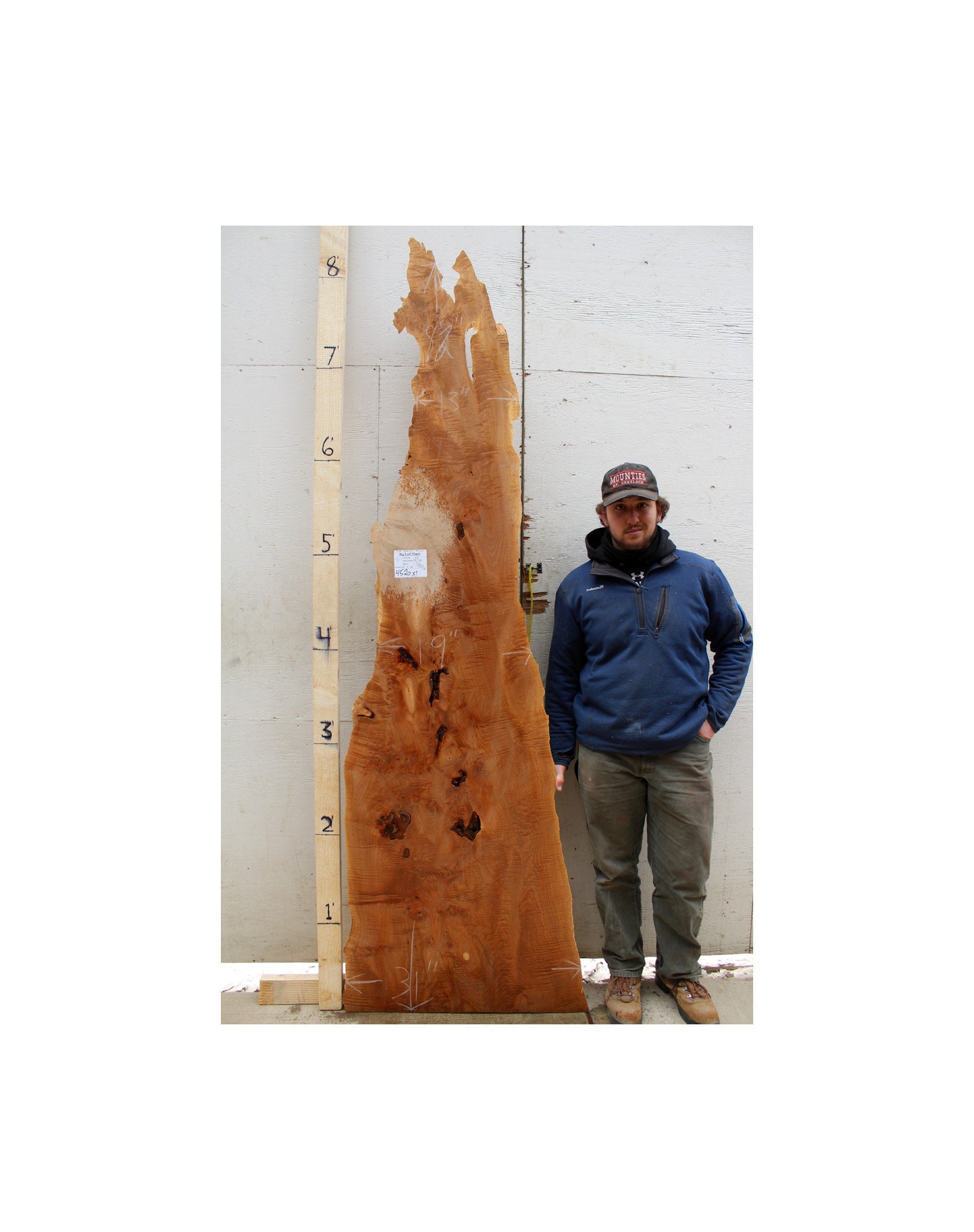 Big Leaf Maple Raw Wood Slab Natural Live Edge Figured Board Etsy