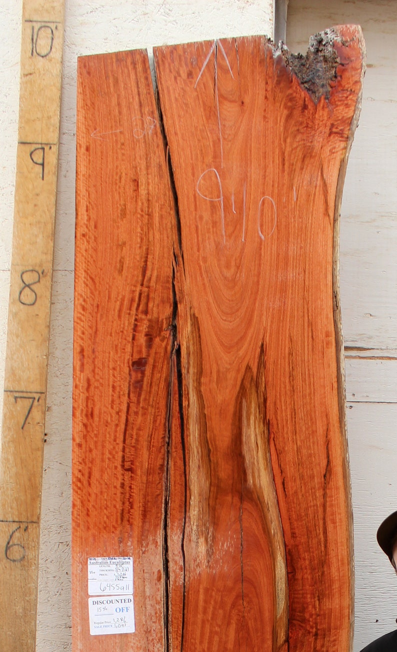 Figured Live Edge Countertop Natural Australian Red Gum Wood Etsy