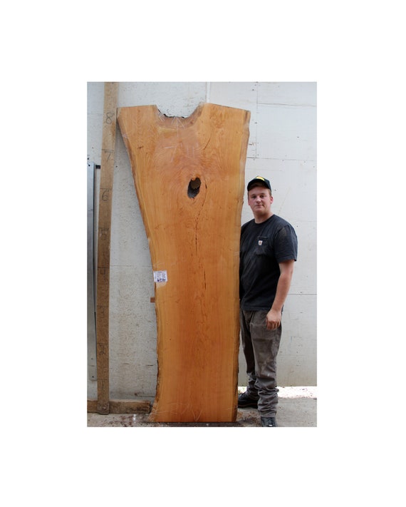 Diy Live Edge Bar Top Natural Cherry Raw Wood Slab Counter Etsy