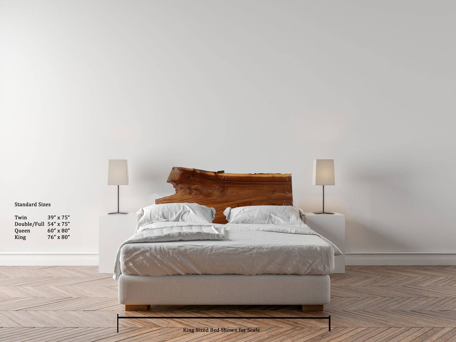 Rustic Natural Wood Headboard Elm Slab Live Edge Custom Wooden Furniture Kiln Dried 4641x3 Etsy