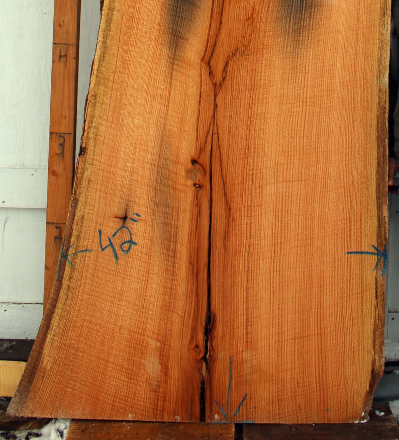 Live Natural Edge Bar Top Red Oak Raw Wood Slab Countertop Etsy