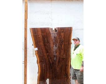 Rustic Live Edge Kitchen Island Top Natural Claro Walnut Raw Wood Slab Custom Furniture 7764a03