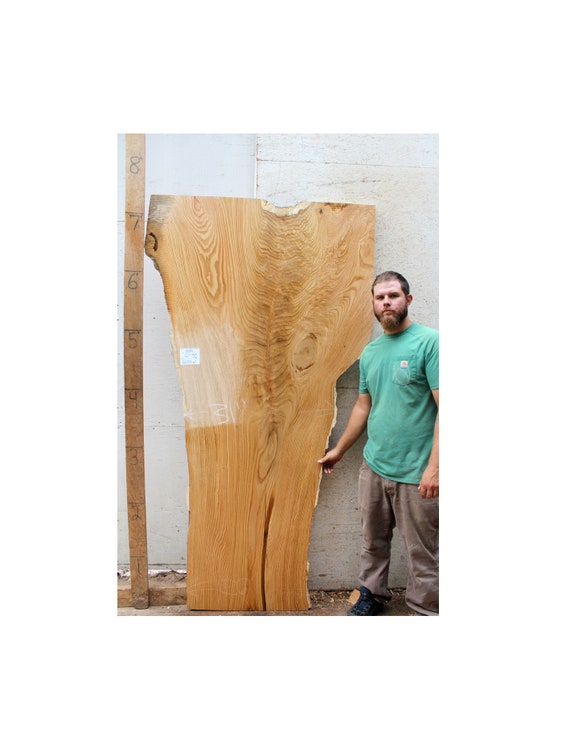Live Edge Wood Slab Desk Top Chestnut Tabletop Natural Raw Etsy