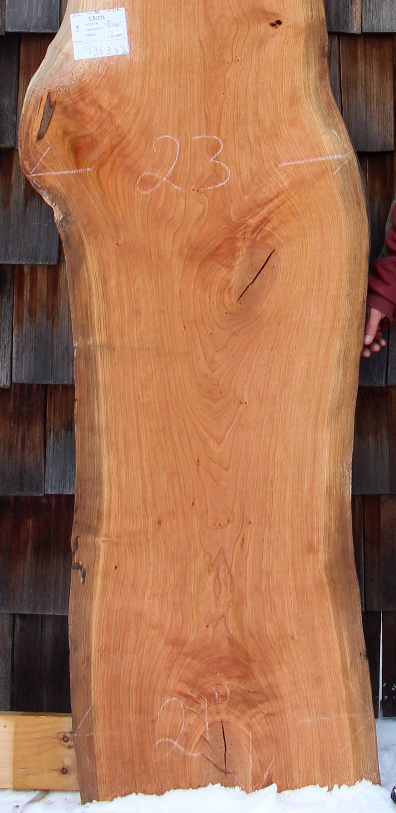 9' Live Edge Cherry Bar Top Natural Wood Slab Counter Etsy