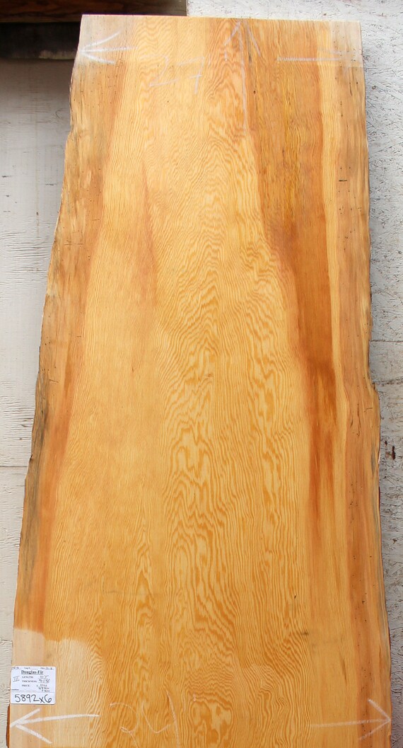 Live Edge Bartop Countertop Natural Douglas Fir Raw Wood Slab Etsy