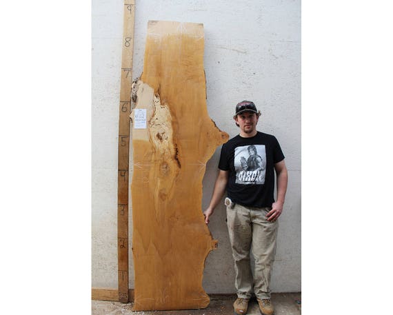 Live Edge Vanity Natural Maple Raw Wood Slab Kitchen Table Etsy