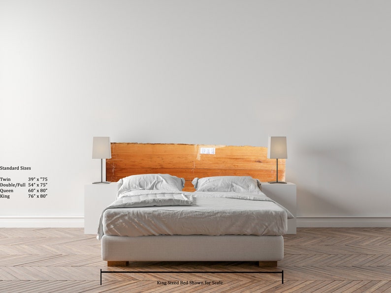 Diy Live Edge Natural White Oak Headboard Wood Slab Wooden Etsy