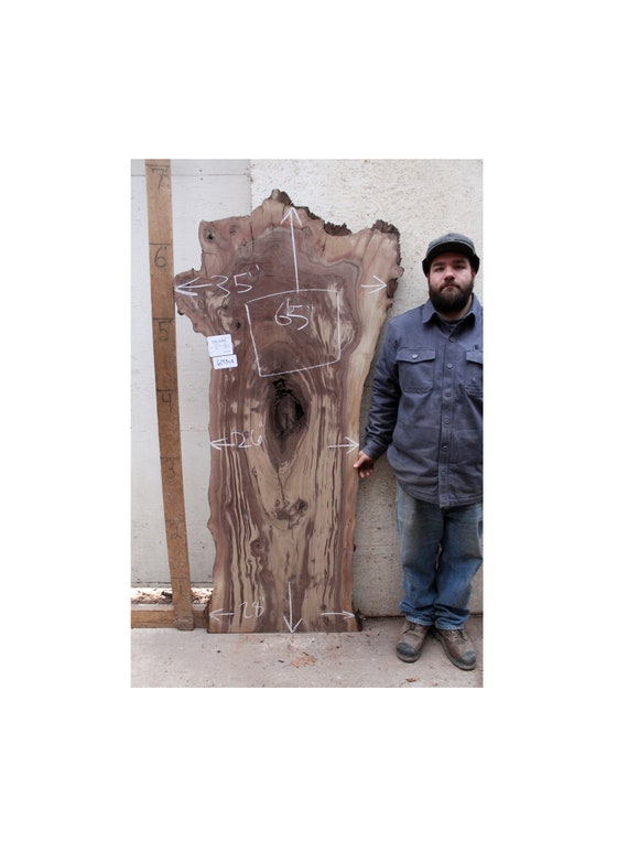 Raw Wood Slab Live Edge Desk Top Natural Claro Walnut Bench Etsy