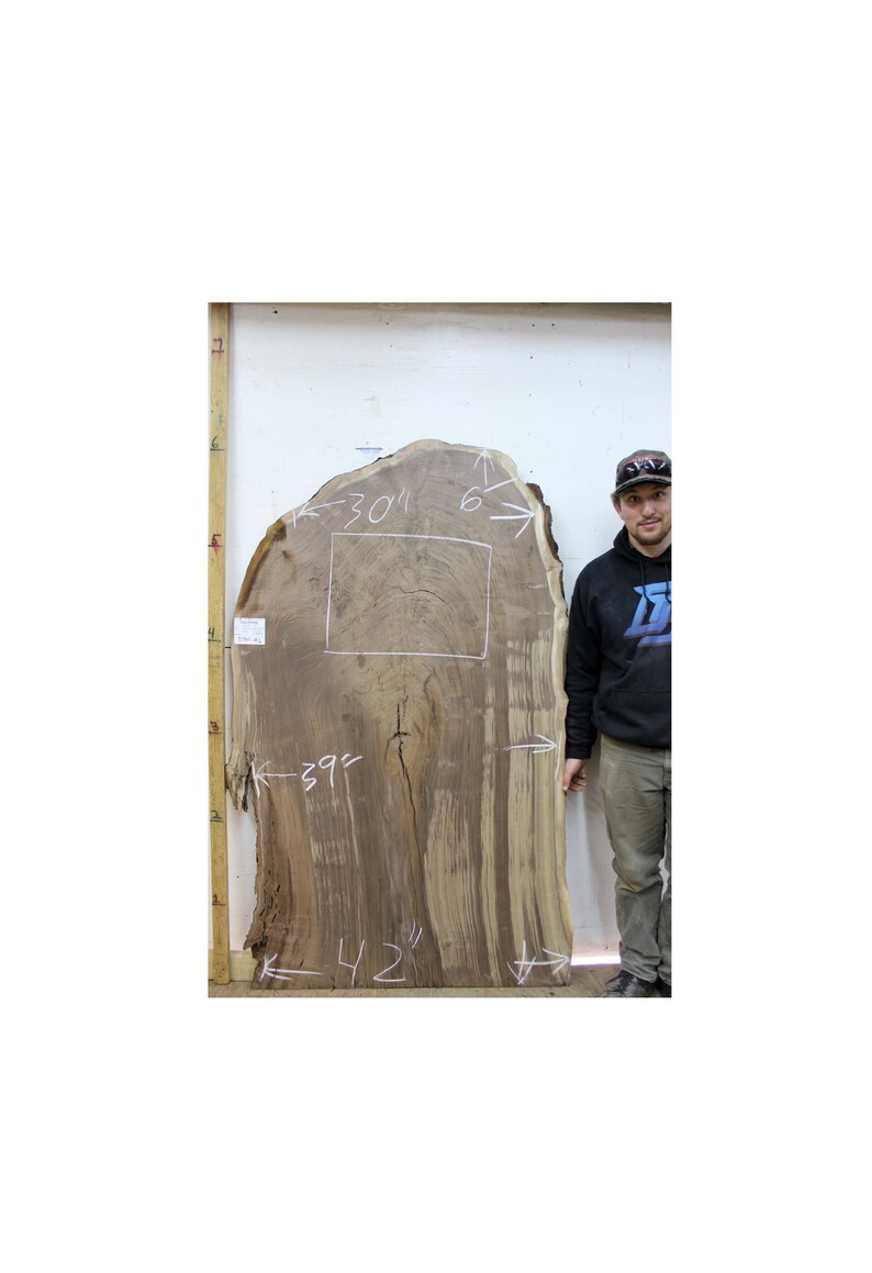 Natural Live Edge Desktop Coffee Table Claro Walnut Raw Wood Etsy