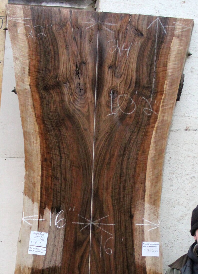 Bastogne Walnut Live Edge Dining Table Top Natural Wood Slab 50