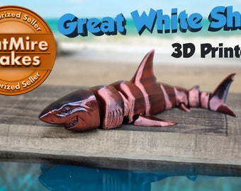 Great White Shark 3D Printed Articulating Toy
