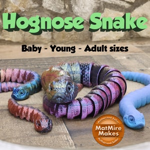 3D Printed Hognose Snake Articulating Toy