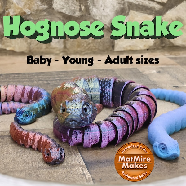 3D Printed Hognose Snake Articulating Toy