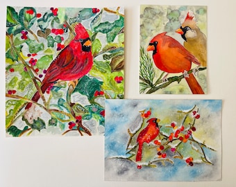 Cardinal Bird Series, Red Birds Nature Painting, Cardinal Bird Lover, Cardinal Birds in art, Cardinals, Red Birds in Art, Cardinal Bird,