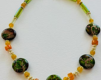 Woodland inspired statement necklace