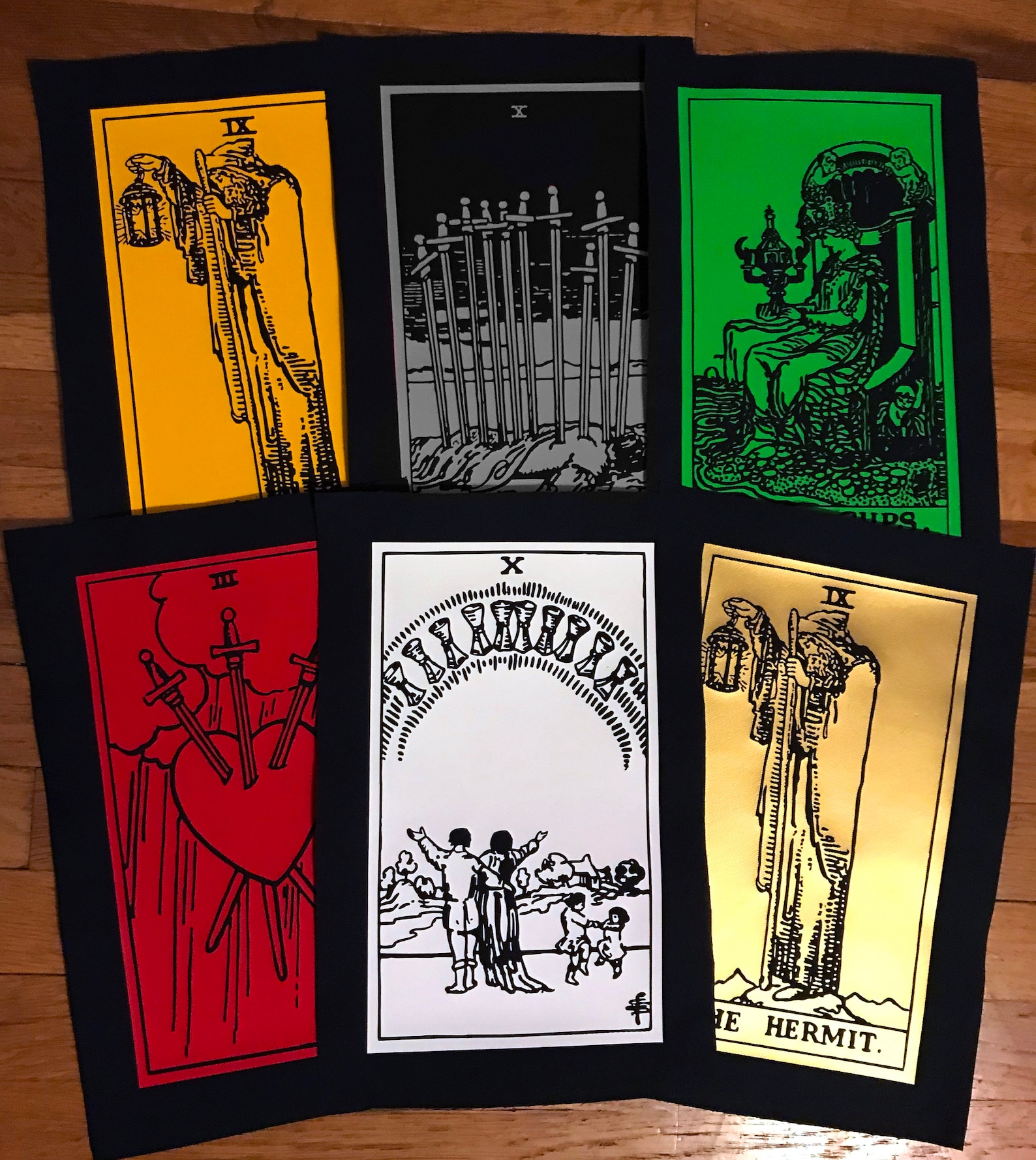 Custom Tarot Card Back Patch vinyl and canvas print card of Etsy