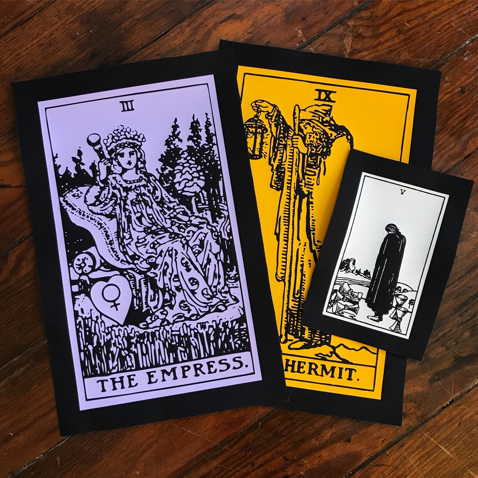 Custom Tarot Card Back Patch vinyl and canvas print card