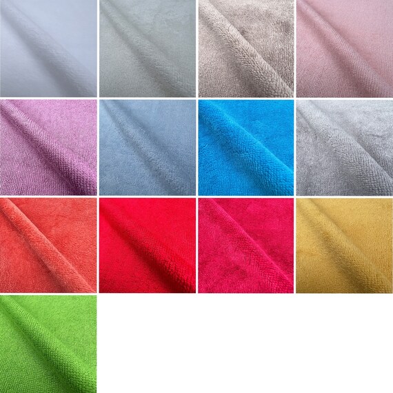 Bamboo Towelling Anti-Bacterial Quick Drying Plain Coloured Soft Silky Breathable Clothing Oeko Tex Standard Organic Fabric | 60" - 150cm
