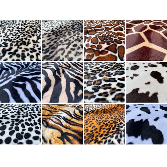 Animal Print Velboa Faux Fur Super Soft Pony Skin Velour Fabric for Clothes Cushions Throws Pet Products Crafts Material | 55" - 140cm Wide