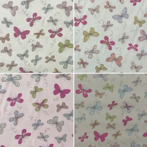 Lifestyle Woodland Butterflies Collection 100 % tela de algodón Ropa de cama Cortinas Cojines Tapicería / 54&quot; - 137 cm de ancho / Vendido por medio metro
