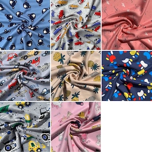 Kids Novelty Design Sweatshirt Fleece Backed for Blanket Jumpers Jersey Brushed Fabric | 66&quot; - 168cm Wide | Sold Per Half Metre