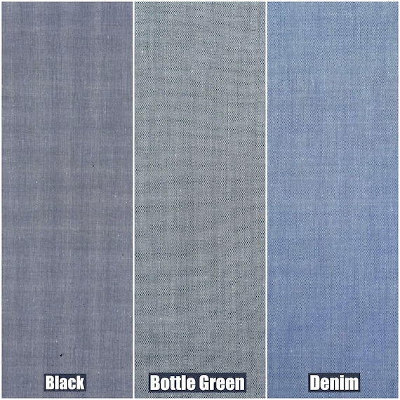 100% Baumwolle Chambray Bestickt "Blumenranken 13" Farbe Schwarz | 28407