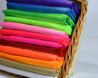 Twinkle Shiny Silky Satin Fabric Material for Irish Dress Dancewear Displays Decorations Crafting Sewing | 45" - 114cm Wide | Sold Per Metre