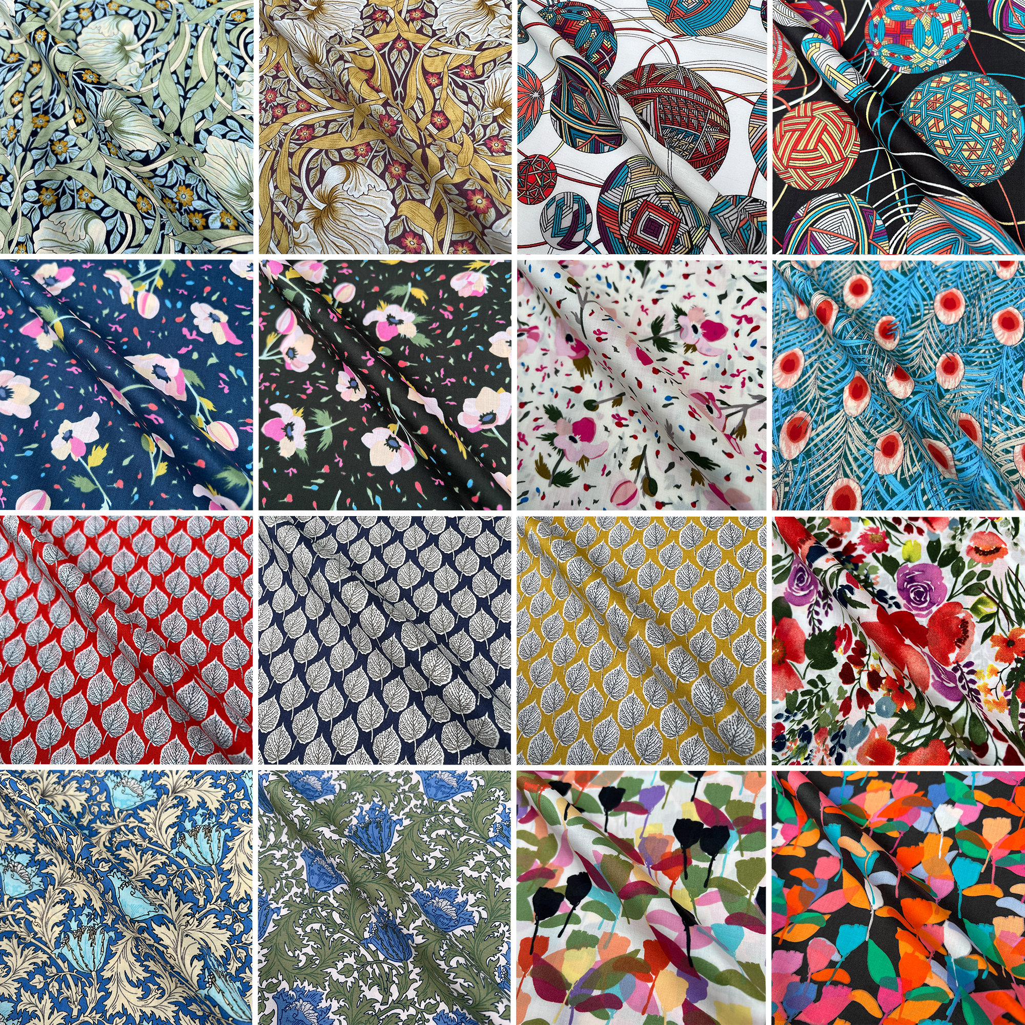 Premium Supima Pima 100% Cotton Lawn Floral Flower Prints Summer Dress Luxurious Silky Smooth Feel Fabric Material | 55" - 140 cm Wide