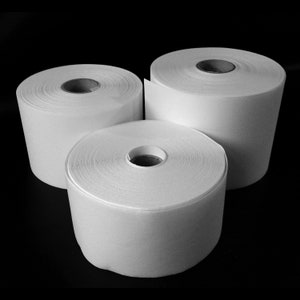 Fusible Buckram White Iron On Curtain Stabiliser Easy Use Double Sided Professional Grade | 4&quot; 5&quot; 6&quot; Widths