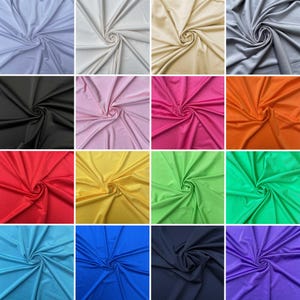 Spandex Fabric Plain Coloured 4 Way Stretch Stretchy Elastane Dancewear Swimwear Scuba Fabric Material | 60&quot; - 150 cm Wide | Sold per Metre