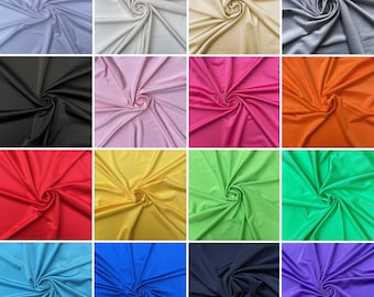Spandex Fabric Plain Coloured 4 Way Stretch Stretchy Elastane Dancewear Swimwear Scuba Fabric Material | 60" - 150 cm Wide | Sold per Metre