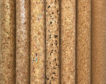 Natural Cork PU Leather Fabric Material for Crafts Home Décor Accessories Bags Soft Furnishings | 54&quot; - 137cm Wide | Sold Per Half Metre
