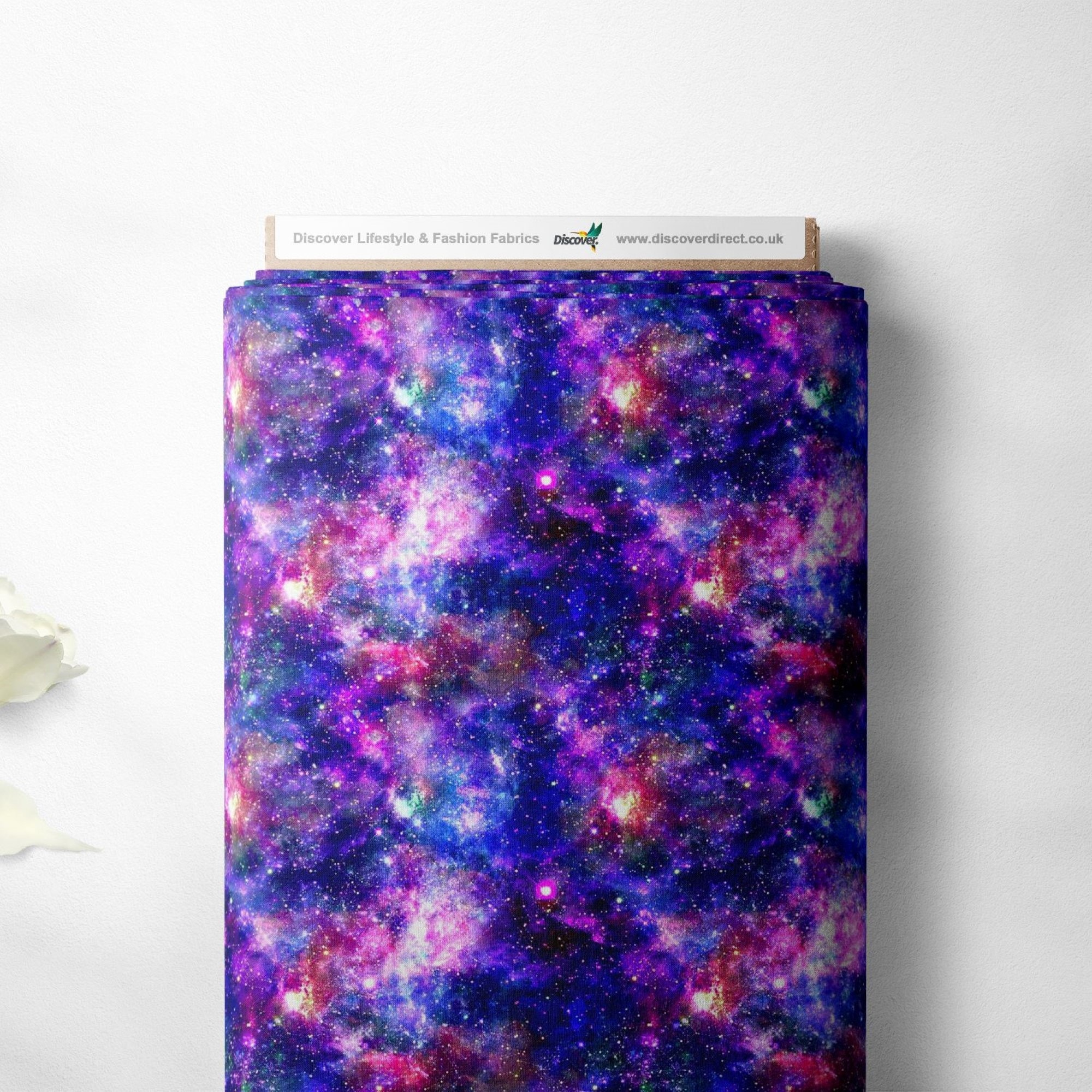 Cozy Cotton Flannel Over The Moon, Tessuto Di Flanella Di Cotone Bianco Robert Kaufman - Foto 5