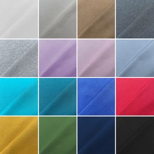 Plain Coloured Ribbing Stretch Tubular Ribbed Cuff Cuffing Cotton Jersey Garment Fabric | 11&quot; - 28cm