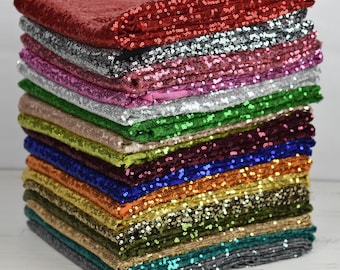 Sequin All Over Stitched Fabric Material For Dress Dance Backdrops Decorations Costume Fancy Dress Prom | 54" - 137cm Wide | Sold Per Metre