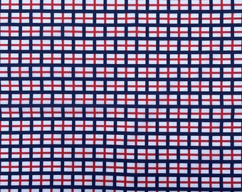 St Georges Navy Blue Printed Polycotton Novelty Children's Kids Dress Craft Bunting Fancy Dress Decor Sewing Fabric | 45" - 112cm Wide