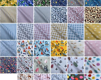 Woven Printed 100% Brushed Cotton Winceyette Soft Flannel Flannelette Fabric Blankets Fleece Baby Wear Warm Clothing | 45" - 112 cm Wide