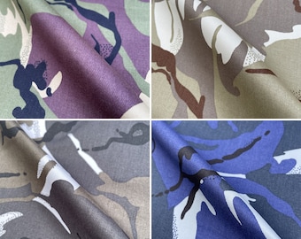Camo Camouflage Design Thick 100% Cotton Drill Workwear Garments Uniforms Jackets Trousers Crafts Fabric Material | 220 GSM | 60" - 150cm