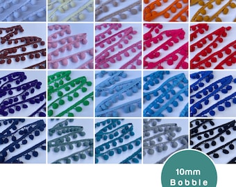 Pom Pom Balls Zierleiste 10mm Einfassung 10mm Bommel Franse 10mm Schrägband Nähen Handwerk Kleid Dekoration | Meterware