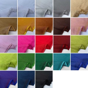 Plain Faux Dupion Raw Silk Slub Bridal Dress Crafts 100% Polyester Extra Wide Fabric Material | 60" - 150 cm Wide